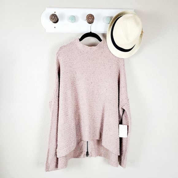 Free People Sweaters - Free People Long Sleeve Back Zip Swing Sweater